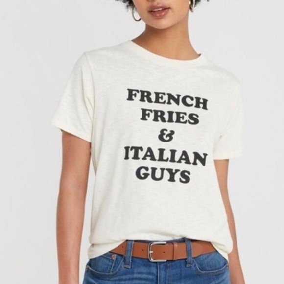 J. Crew Tops - J Crew Novelty Italian Guys French Fries T Shirt